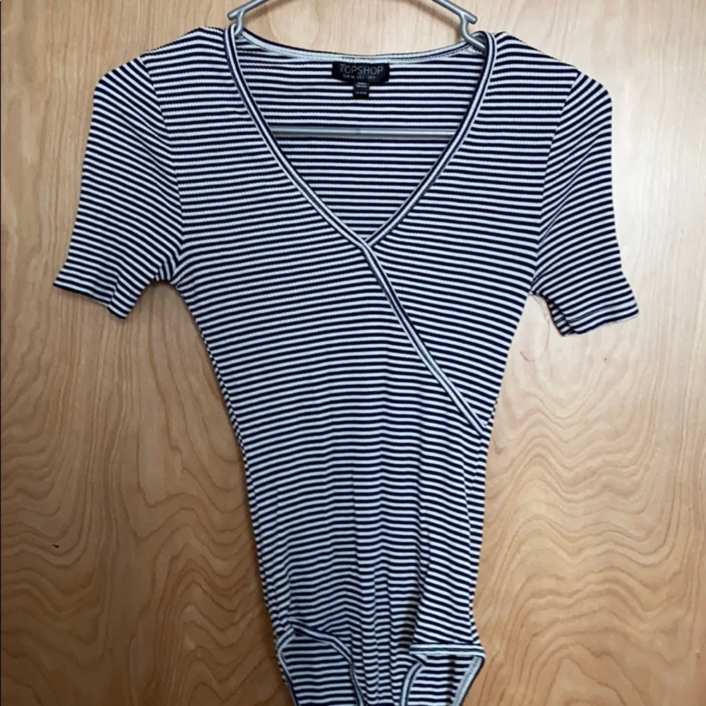 Striped body suit